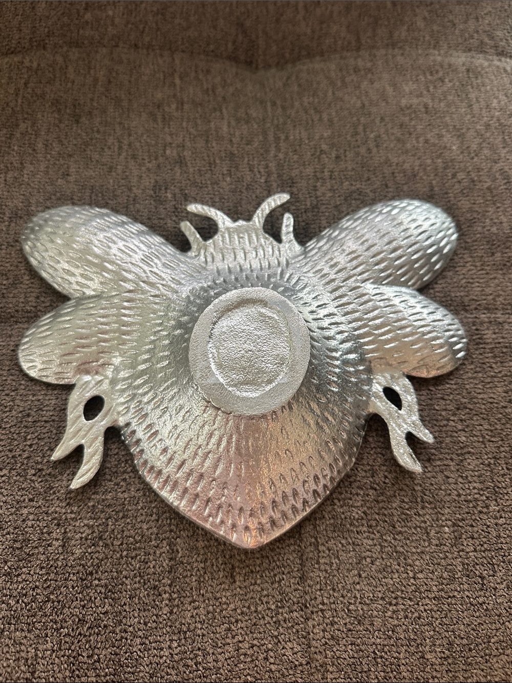 Decorative Bee Trinket Dish - Silver Bee Catchall - Picture 2 of 3